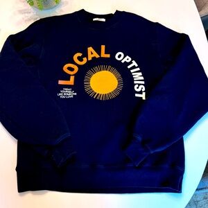MADHAPPY LOCAL OPTIMIST SWEATSHIRT NAVY